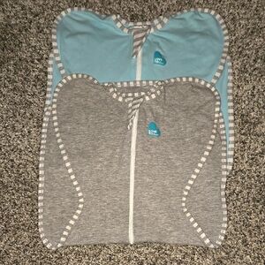 Love to Dream Swaddle in Blue and Gray